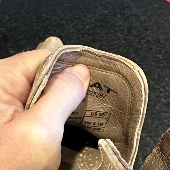 Ariat Dixon Gold Metallic Leather Western Ankle Boots - Picture 12 of 12